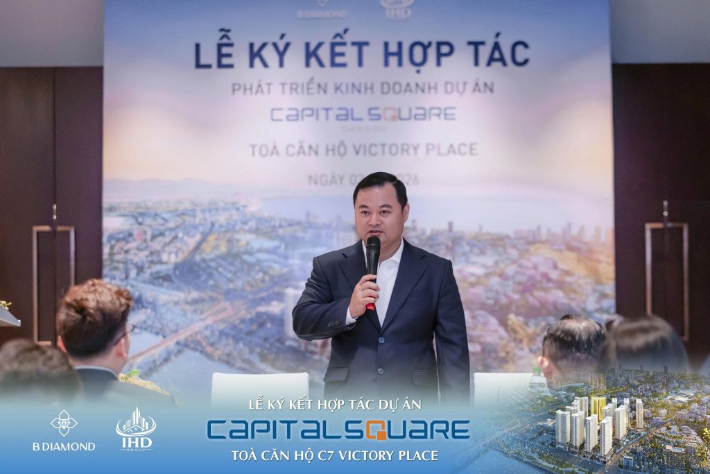 Lễ ký kết dự án chung cư capital square ông tú phát biểu